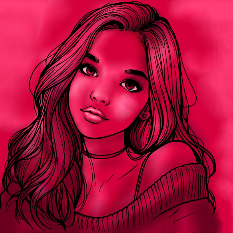 beautiful teenage woman realistic