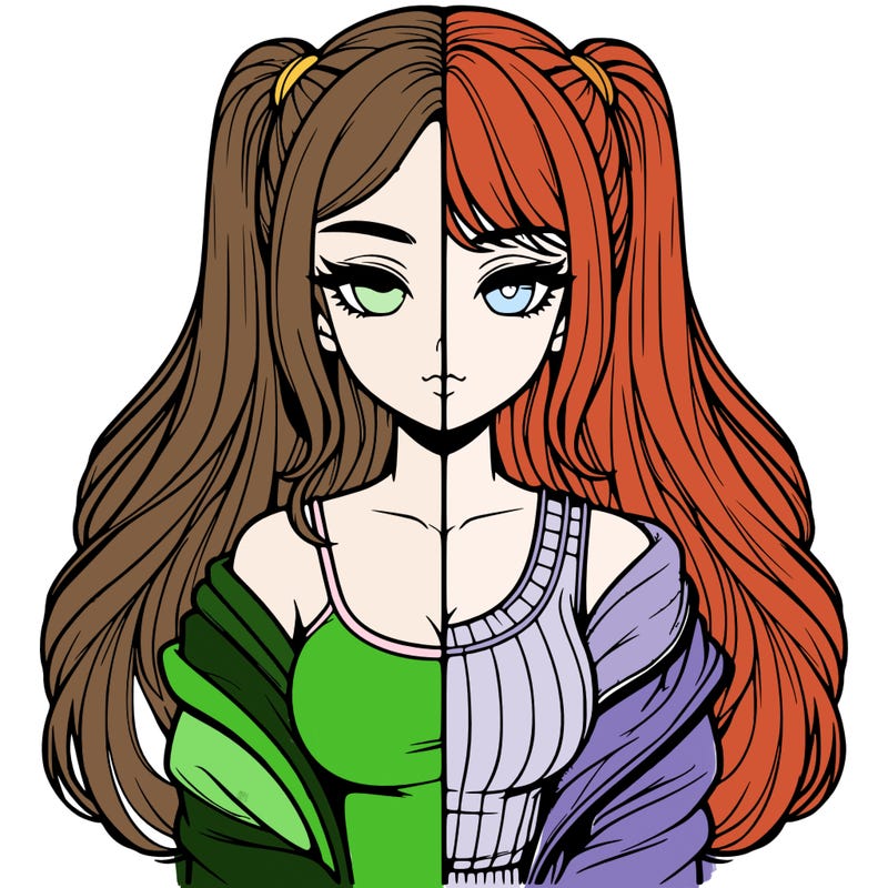 realistic girl split