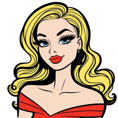 bold and clean: beautiful coquette woman