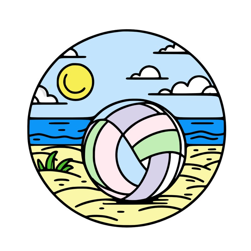 volleyball on a beach