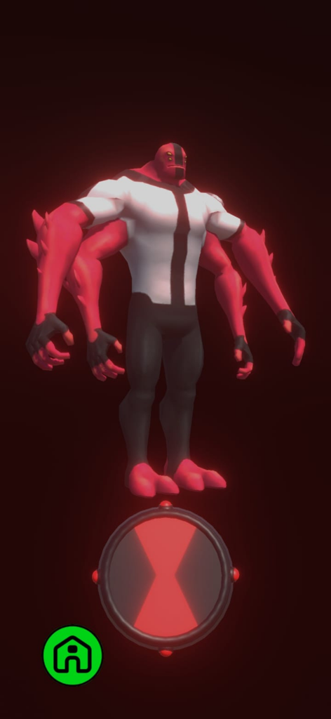 3D Four Arms alien model in Omnitrix Simulator 3D