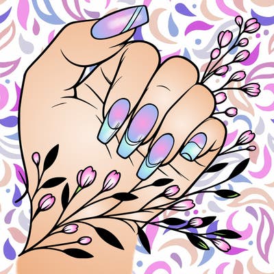 nails with french tip