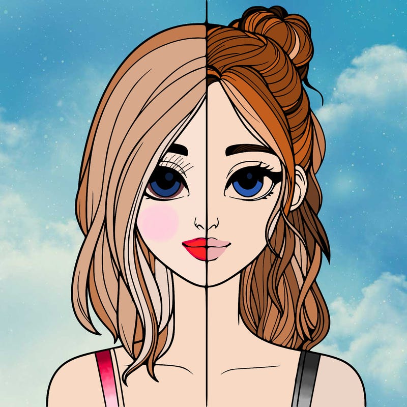 realistic girl split