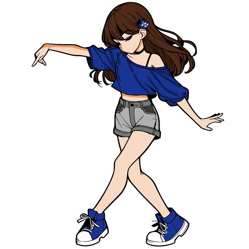 realistic girl danceing