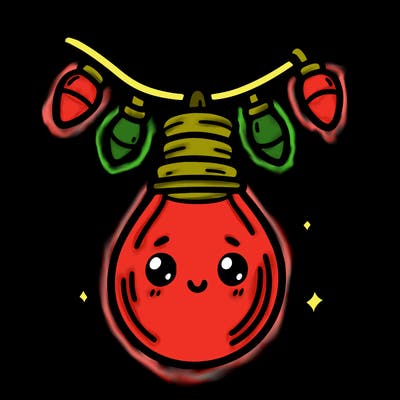 small bulb of a garland