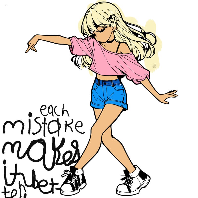 realistic girl danceing