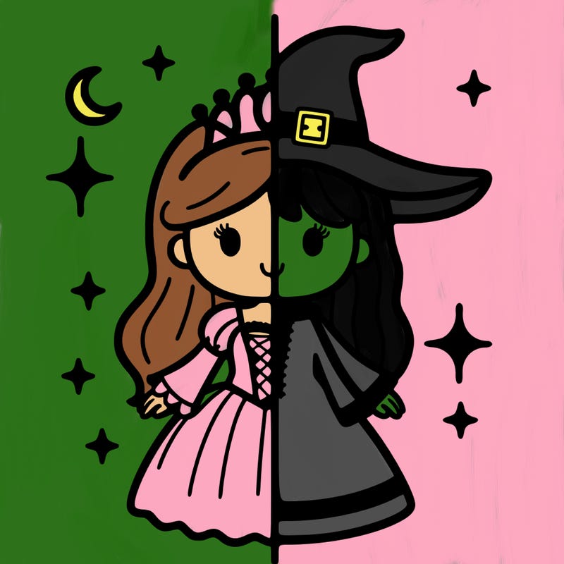 split princess and witch