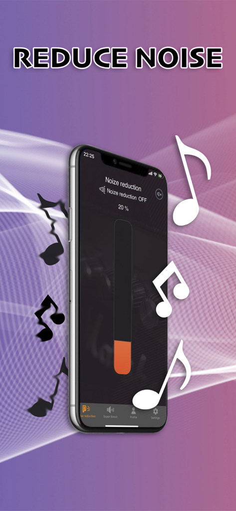 Speaker Volume Booster - Pro - Interface of the noise reduction feature in the Speaker Volume Booster Pro app