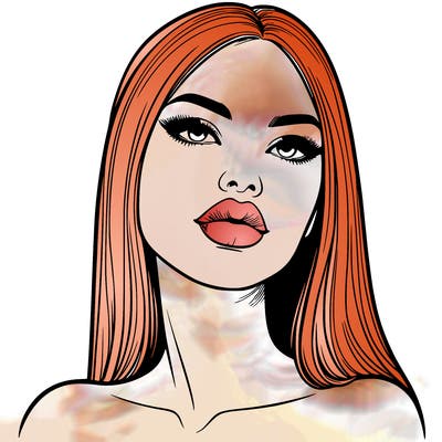 realistic woman with full lips