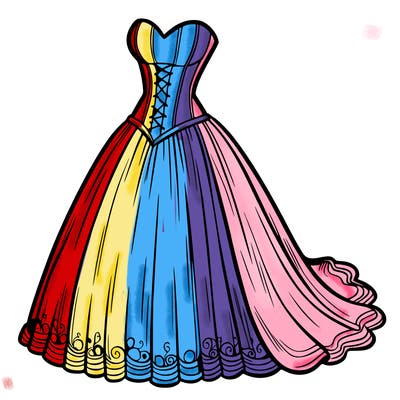 wedding dress-corset and a long and flowy skirt