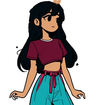 girl in a cute crop top