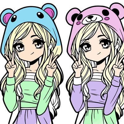 teen girl in animal costume