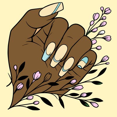 nails with french tip