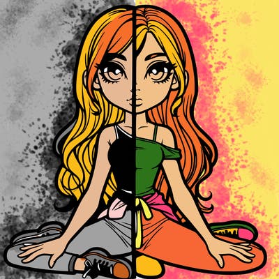 realistic girl split