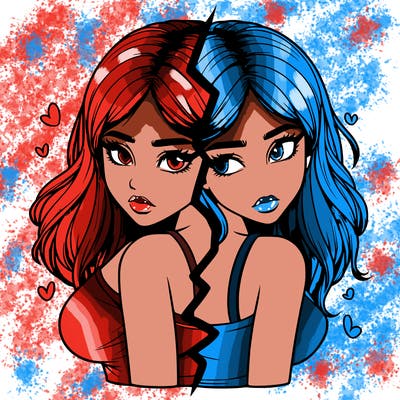 realistic girl split