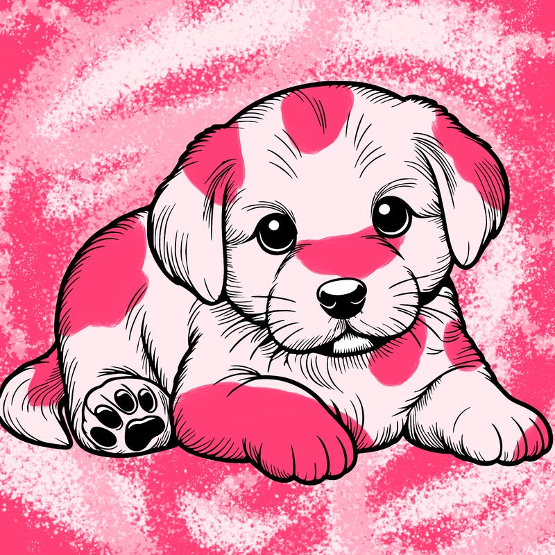 a cute realistic puppy