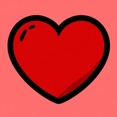a blank heart