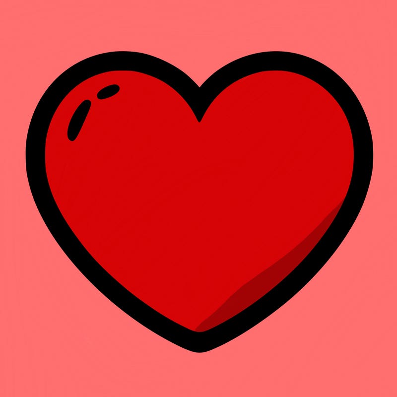 a blank heart