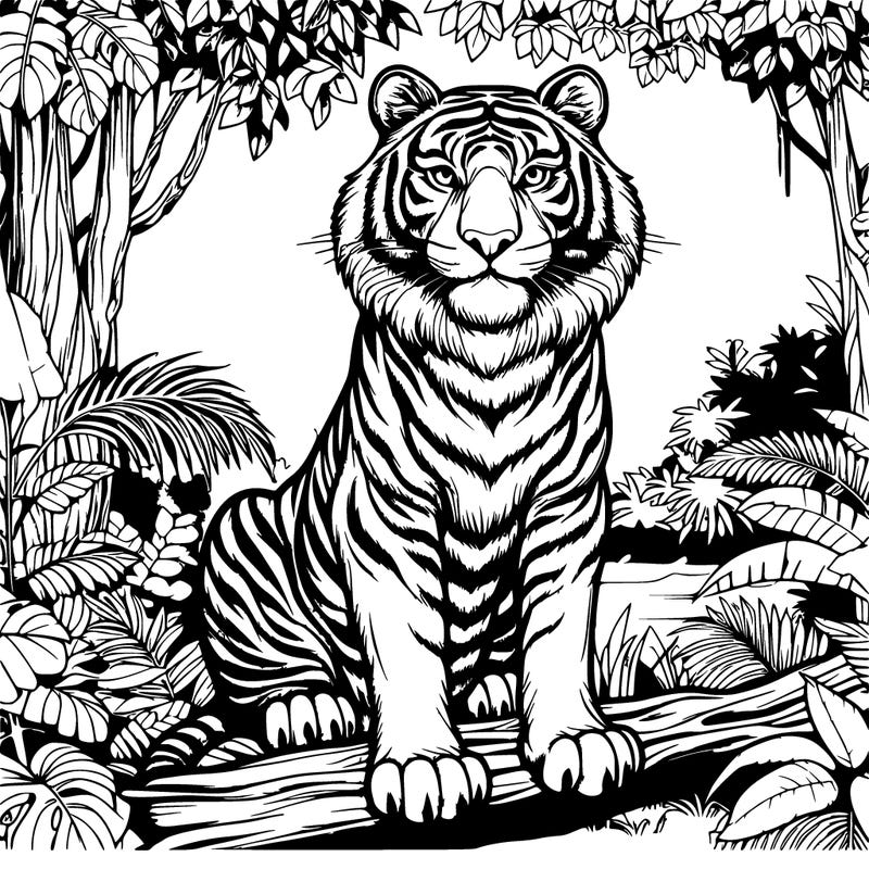 realistic tiger in the jungle