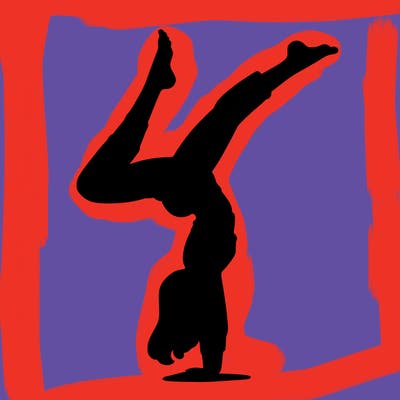 'woman doing a handstand