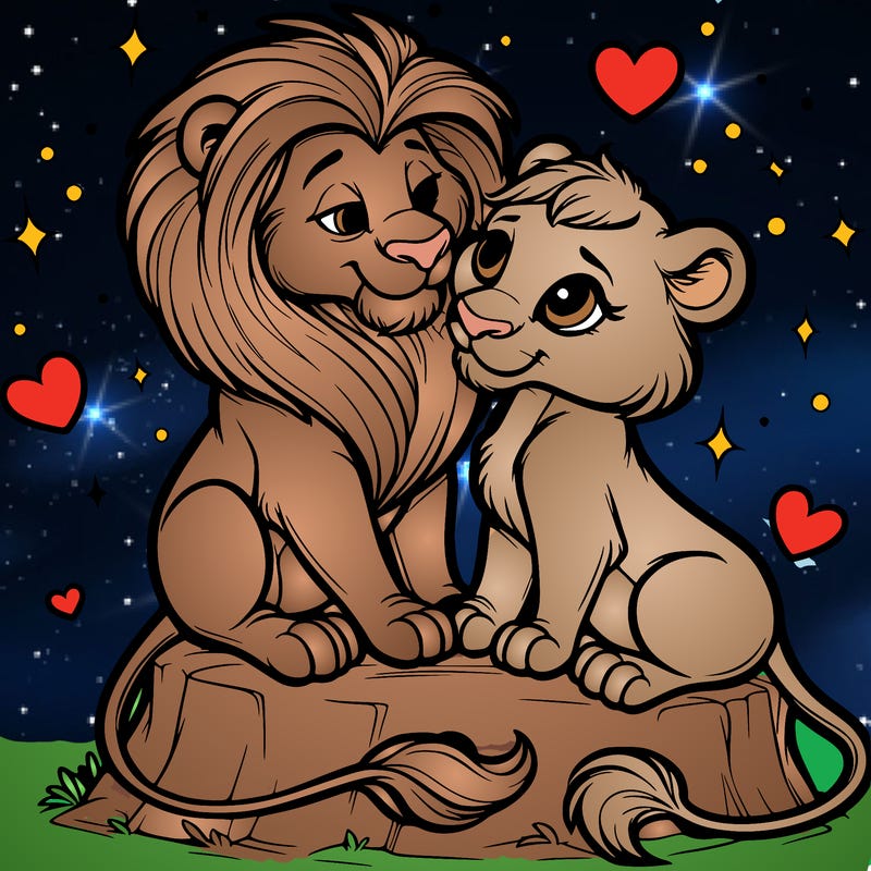 lion and lioness inlove