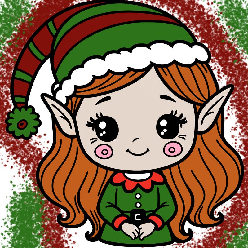 christmas elf girl
