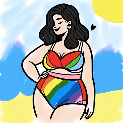 plus size woman bathing suit
