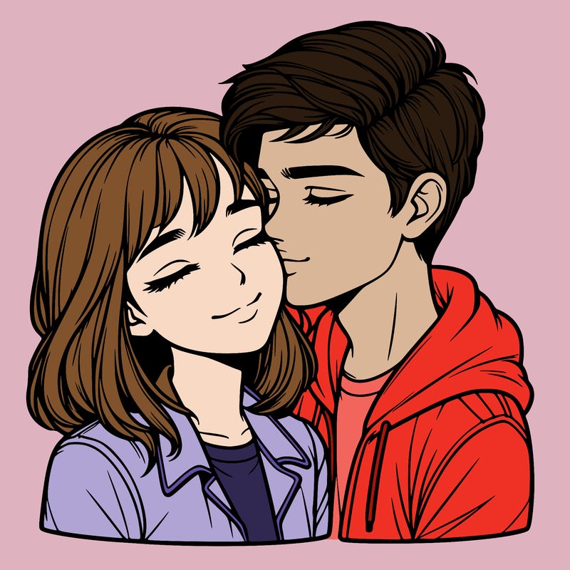 realistic girl and boy  love