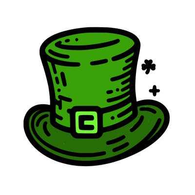 st patrick hat with thin lines