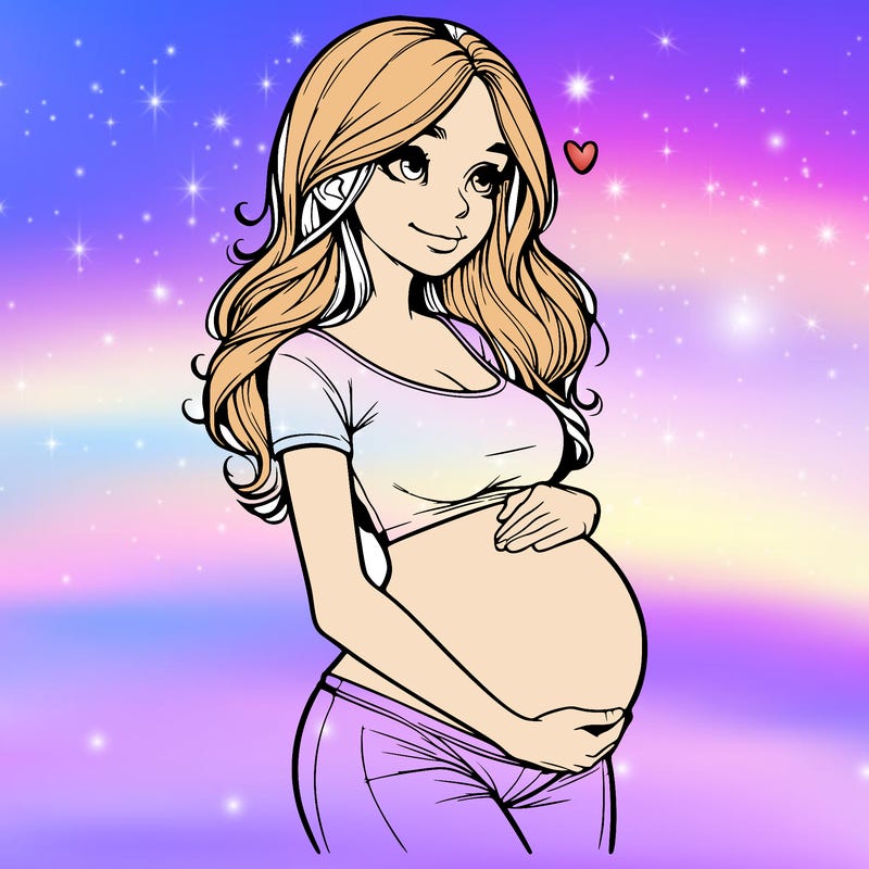 realistic pregnant girl