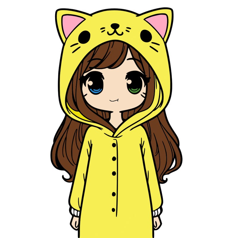 a girl warning a cat wonesie