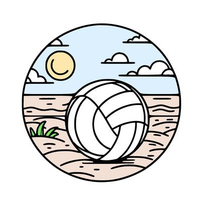 volleyball on a beach