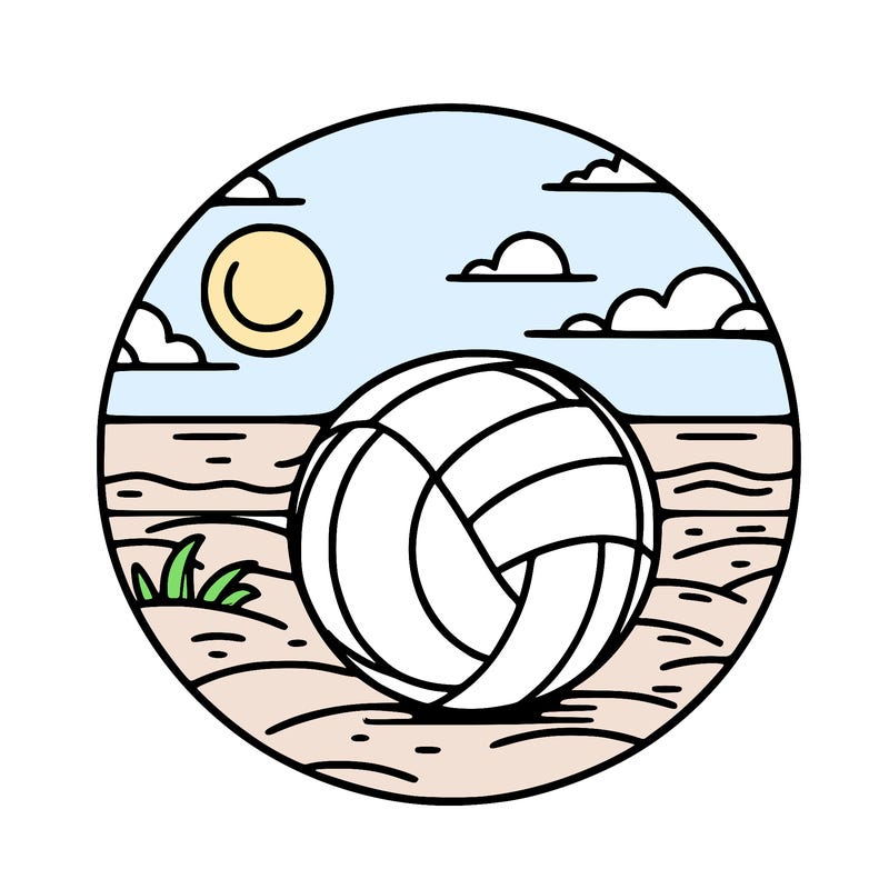 volleyball on a beach
