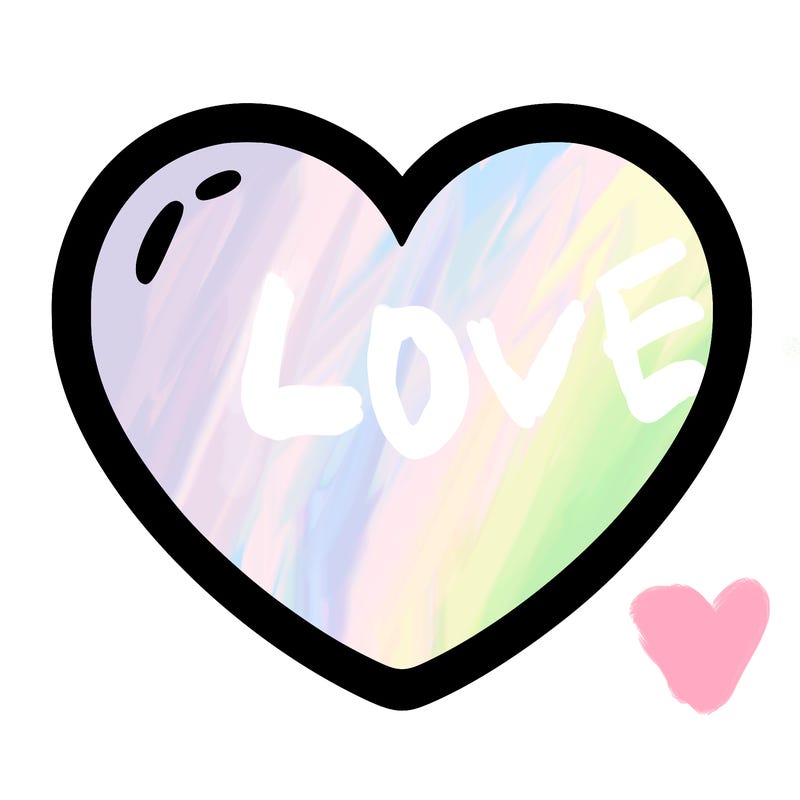 a blank heart