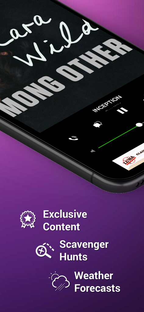 Mobile App-Benutzeroberfläche für Q92 KQVT mit exklusiven Inhalten, Schnitzeljagden und Wettervorhersagen