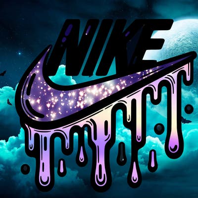 dripping nike logo
