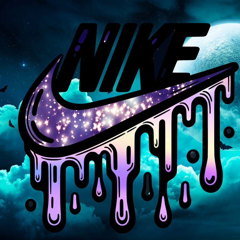dripping nike logo