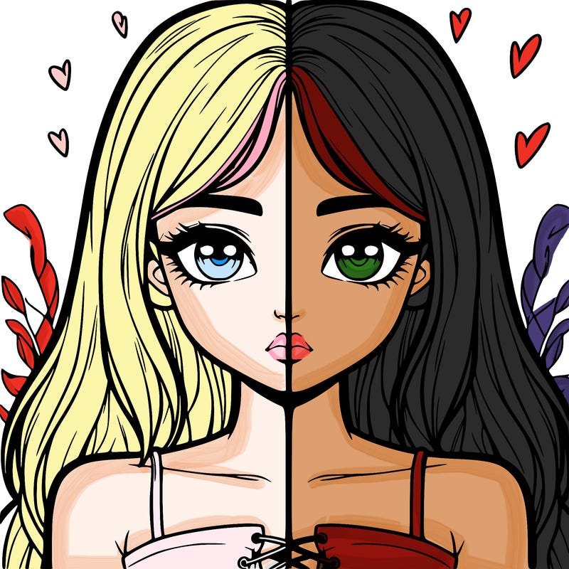 realistic girl split