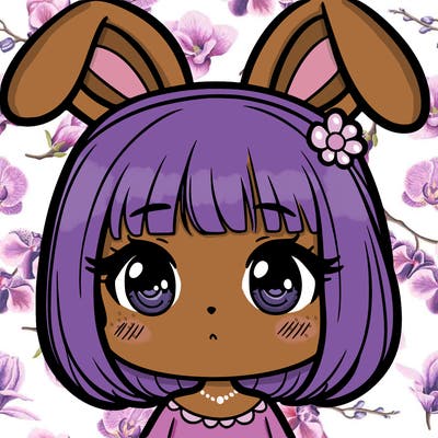 cute girl with bunny ears