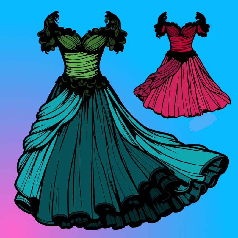 elegant delicate realistic dress