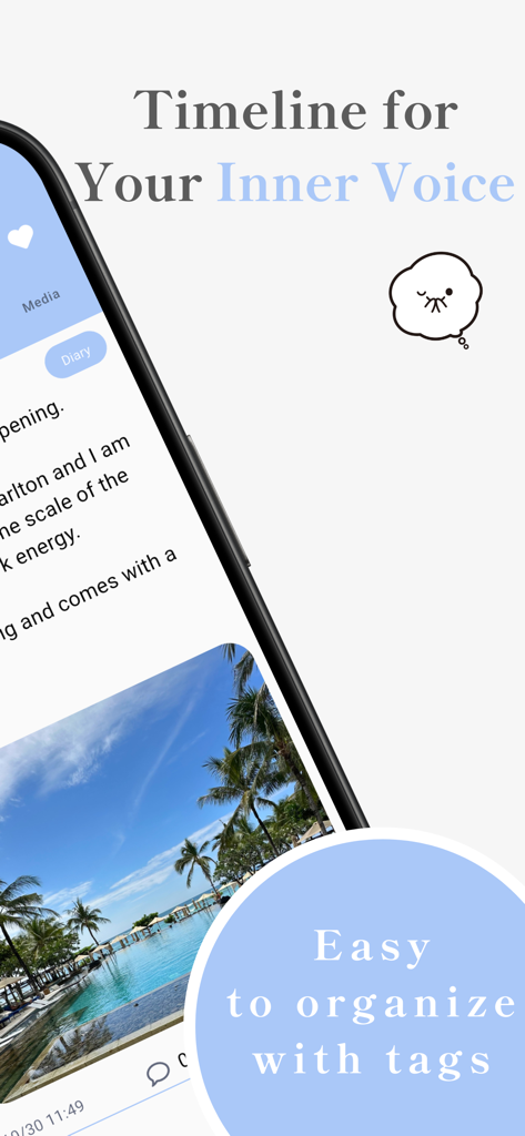 Seclog - Private Feed Journal - Seclog app screenshot showing a private social media style journal feed with photo posts and smart tag organization.