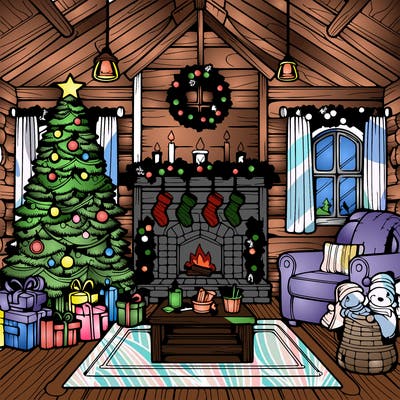 christmas house interior