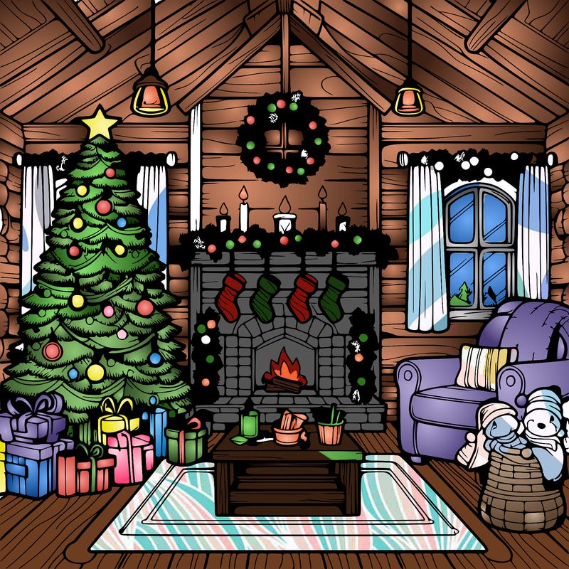christmas house interior