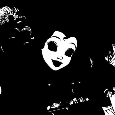 fairytale princesses who take a selfie together realistic