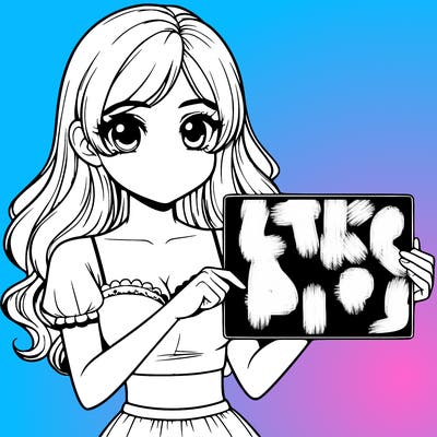 realistic pretty girl holding blank sign