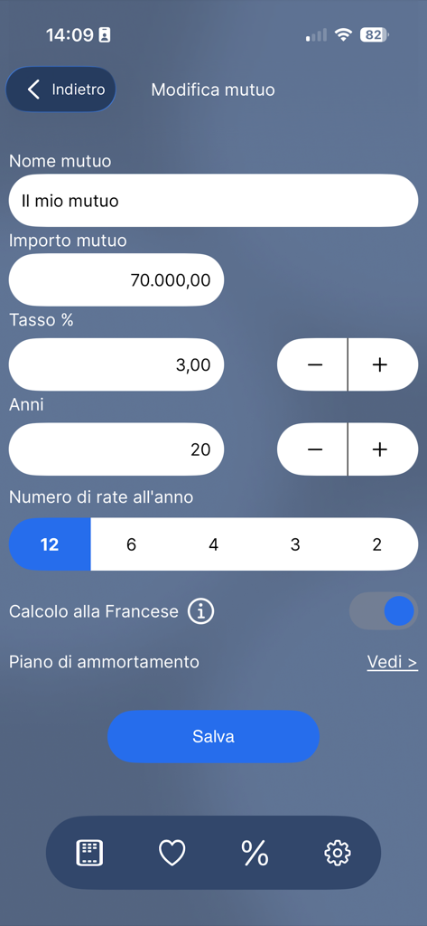 Easy Mortgage - Interface of Easy Mortgage app showing loan details like amount and rate