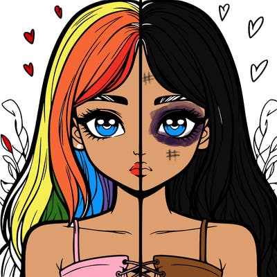 realistic girl split