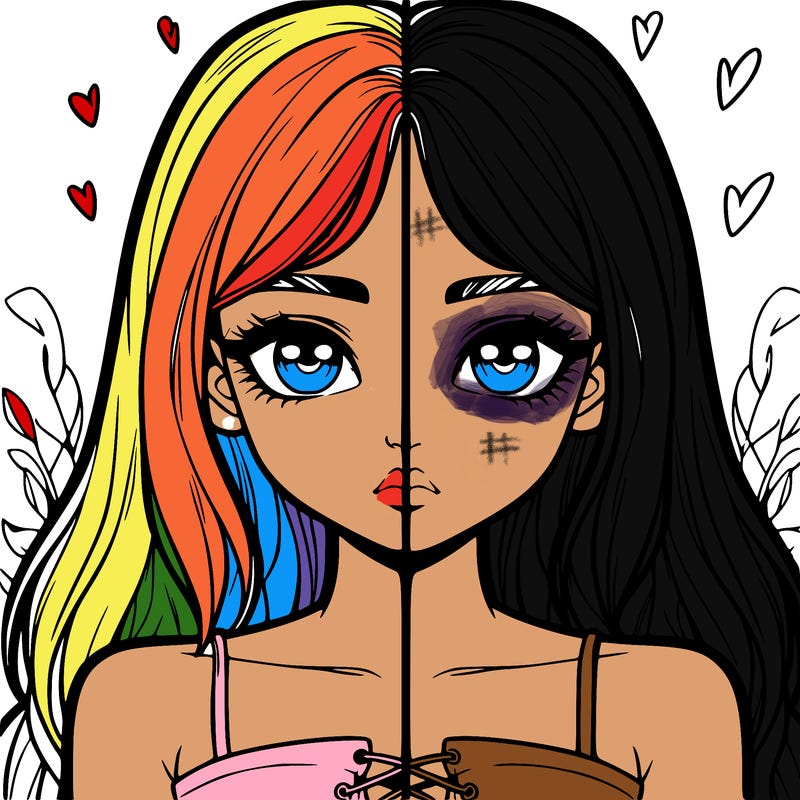 realistic girl split