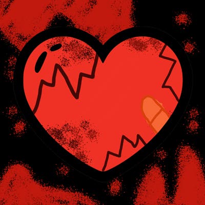 a blank heart