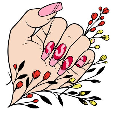 nails with french tip